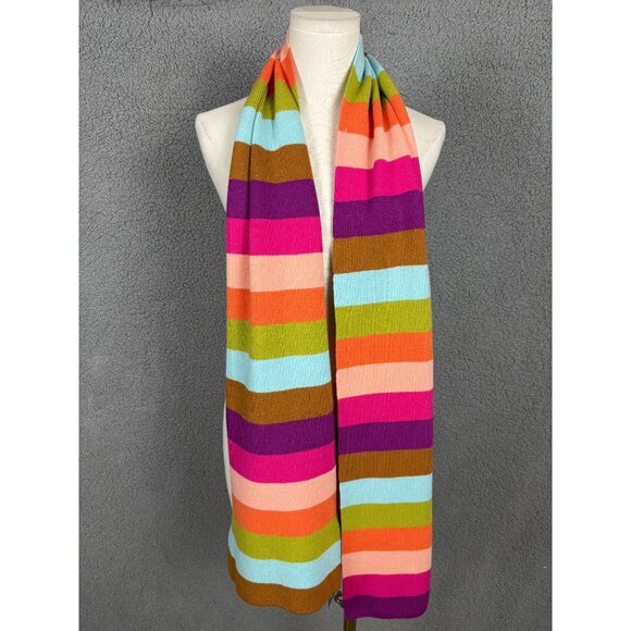 Bright Multicolor Striped Convertible Wrap Scarf By On-34th OS New With Tag's - Picture 2 of 6